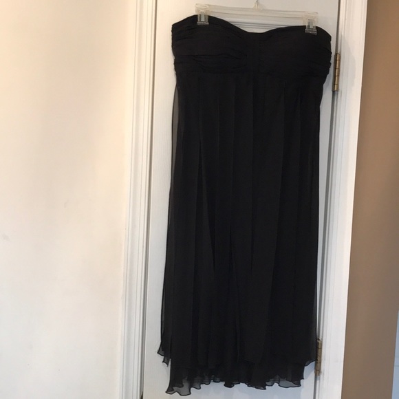 Signature by Sangria Dresses & Skirts - Strapless black fringe cocktail dress